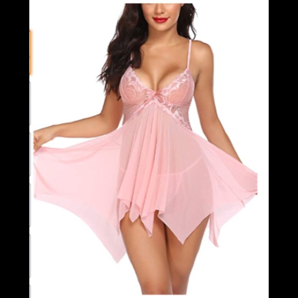 Avidlove babydoll pink 2 pieces